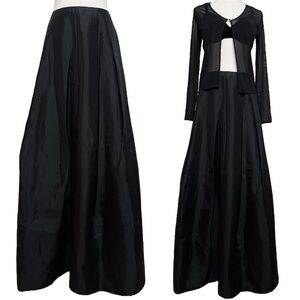 Vintage Y2K 90's Scott McClintock 2000 Black Crinoline Full Formal Prom Skirt 10